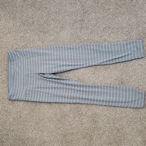 Grey striped leggings